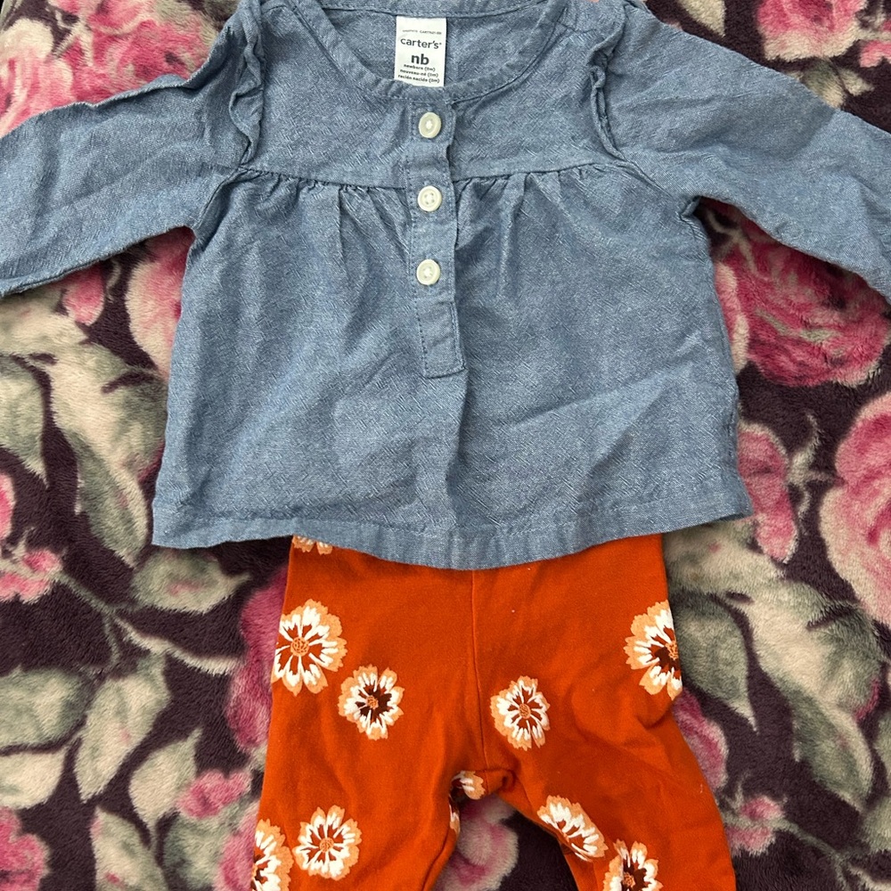 Carter's Chambray Blue Baby Top
